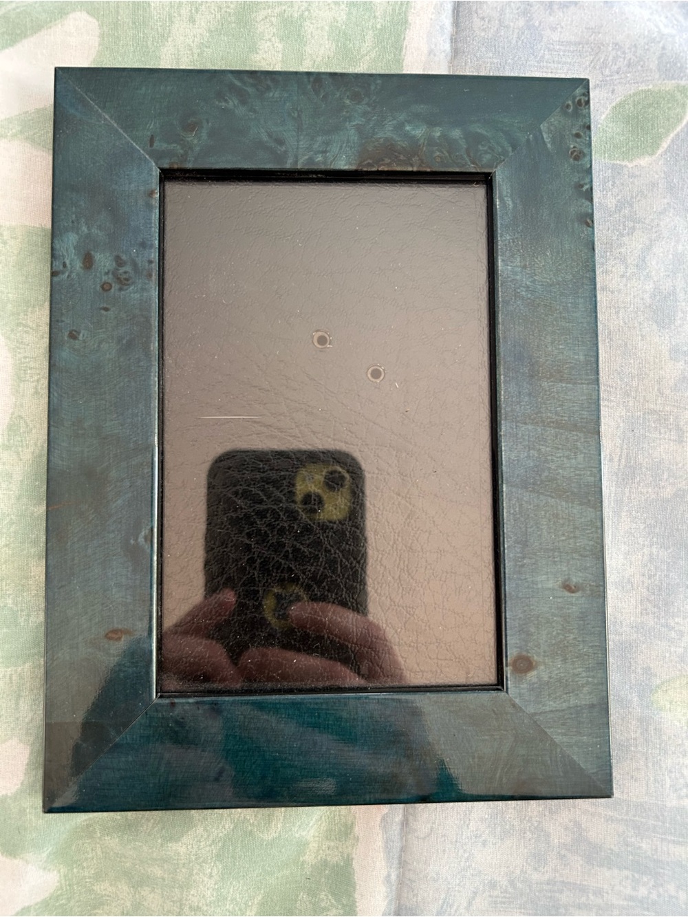 Blue Tabletop Rear Loading Picture Frame